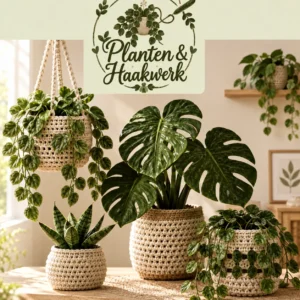 Decorar con plantas de ganchillo
