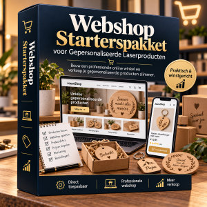 Kit de inicio para tienda online de productos personalizados grabados con láser