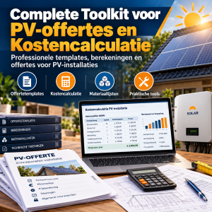 Kit completo de herramientas para presupuestos de PV y cálculo de costes